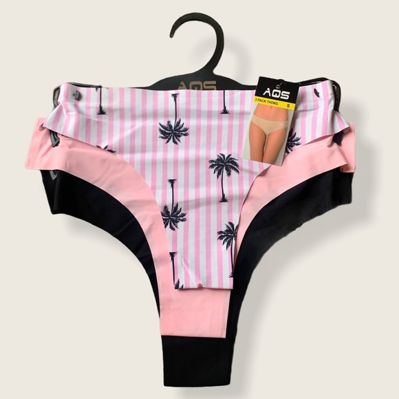 NWT AQS 3 pack seamless thong size small - Picture 1 of 2